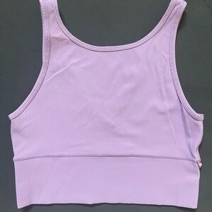 Lululemon Power Pivot ribbed cropped tank. Size 12.